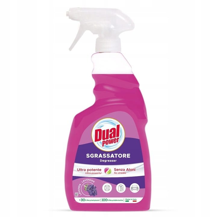 Dual Dual Power Sgrassatore Lavender 750 ml – włoski odtłuszczacz o zapachu lawendy — Składniki i ocena