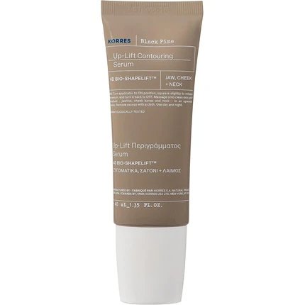 KORRES Korres Black Pine 4D BIO-SHAPELIFT Up-Lift Contouring Serum  - Konturujące serum do twarzy z chłodzącym rollerem 40ml — Składniki i ocena