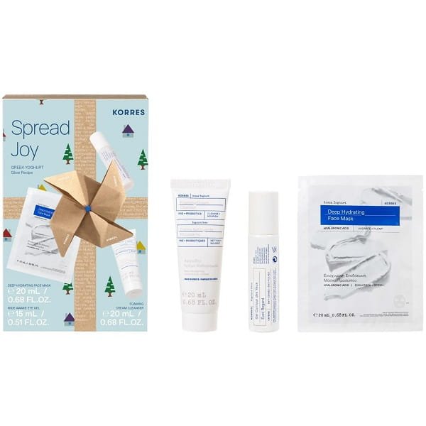 KORRES Korres Spread Joy Greek Yoghurt - Nawilżający zestaw do pielęgnacji twarzy 20ml+15ml+20ml