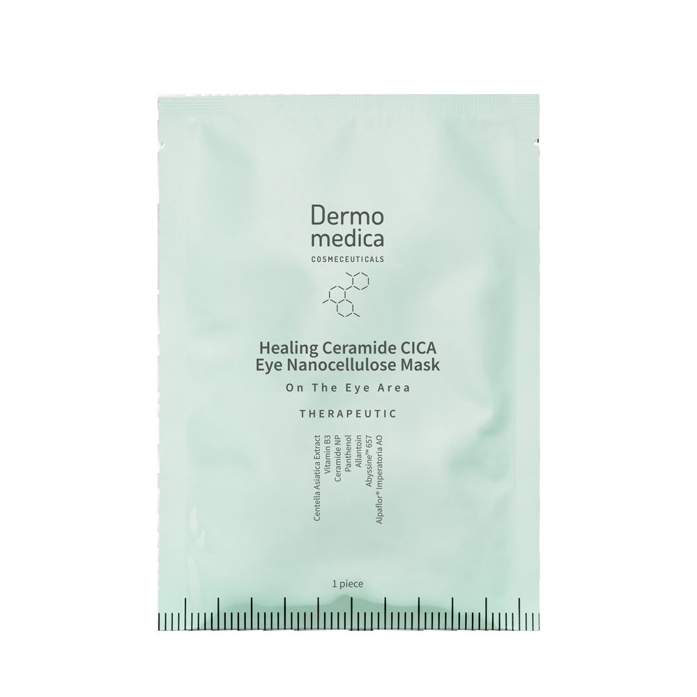 Dermomedica Dermomedica Healing Ceramide CICA Eye Nanocellulose Mask / On the Eye Area - Nanocelulozowa maska na okolice oczu o działaniu gojącym i przeciwstarzeniowym
