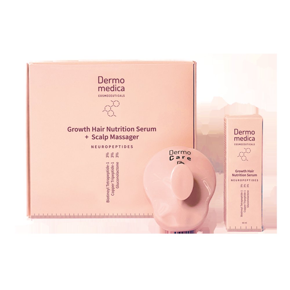 Nieznana Zestaw Dermomedica Growth Hair Serum 60ml + Masażer do skóry głowy