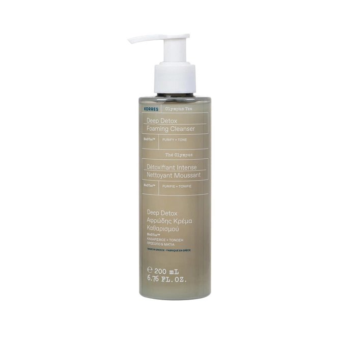 KORRES Korres Olympus Tea Deep Detox Foaming Cleanser - Oczyszczająca pianka do mycia twarzy 200ml — Składniki i ocena