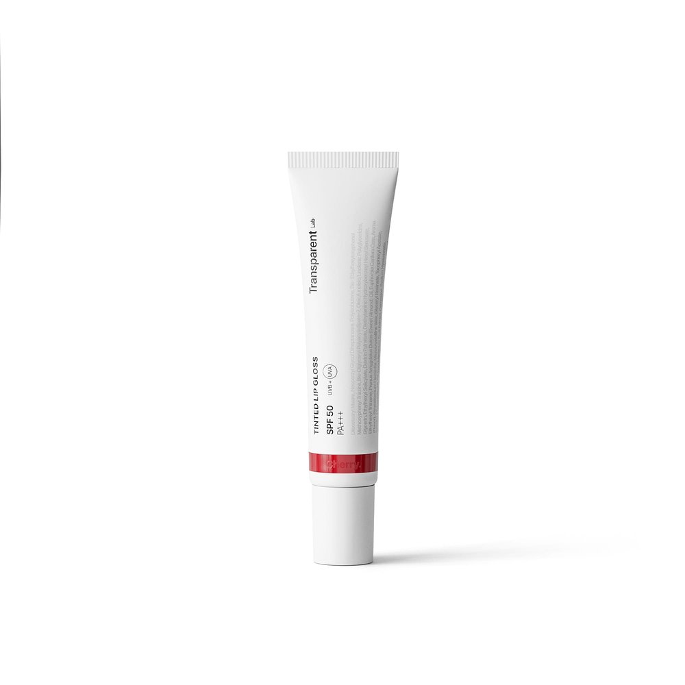 Transparent Lab Transparent Lab Lip Gloss Cherry SPF50 - Nawilżający balsam do ust z kolorem 15 ml