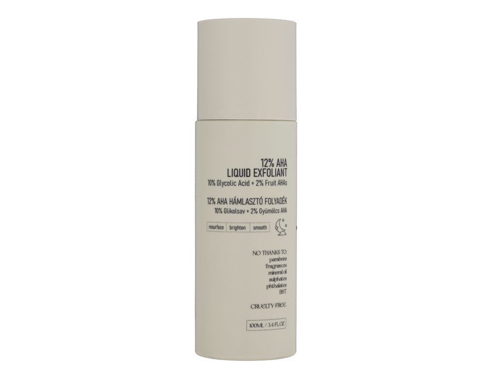 Nieznana Nerds. 12% AHA Liquid Exfoliant – Tonik złuszczający z kwasami AHA 12% 100ml